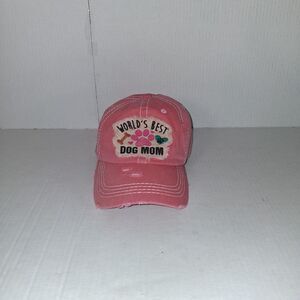 Dog Mom Hat Distressed Style Baseball Cap Kbethos Vintage Brand “Velkro” 1 Size